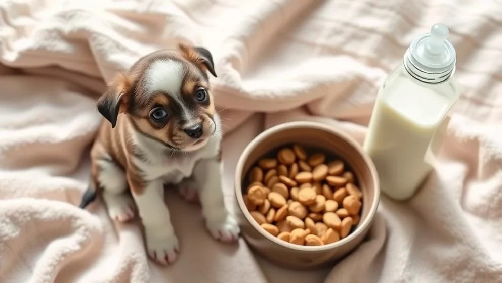 Mat till valp 3 veckor gamla