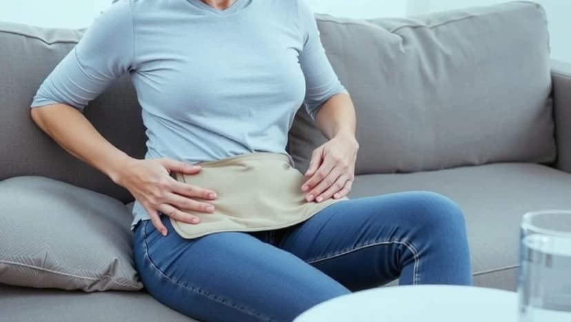 Ont i nedre delen av magen på vänster sida